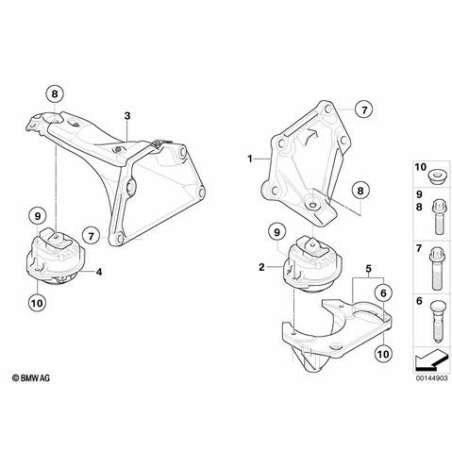 Longeron moteur, gauche