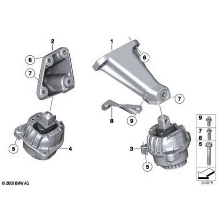 support moteur gauche