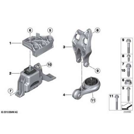 Fixation de support oscillant