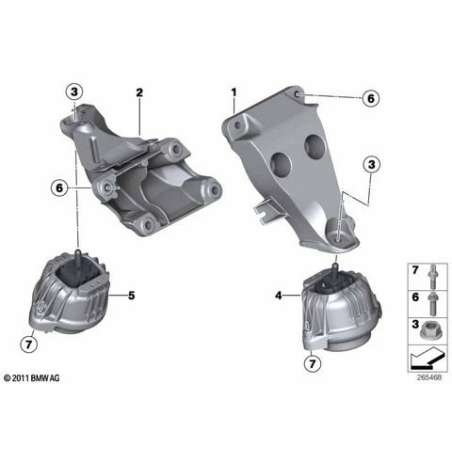 support moteur gauche