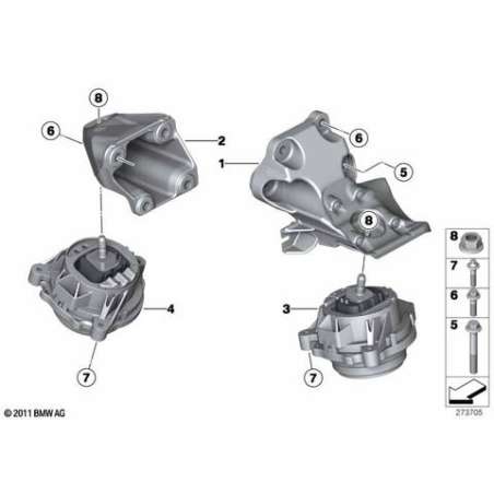 support moteur gauche