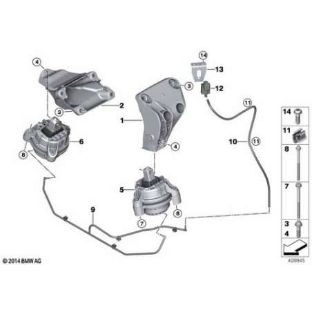 support moteur gauche