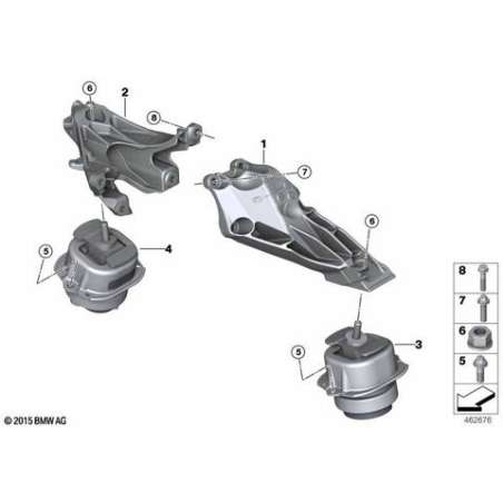 support moteur gauche