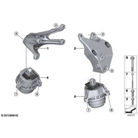 support moteur gauche