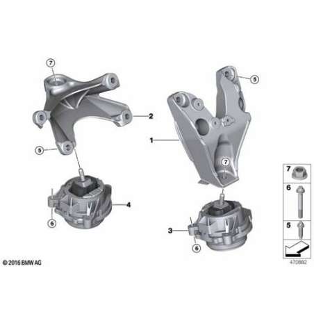 support moteur gauche