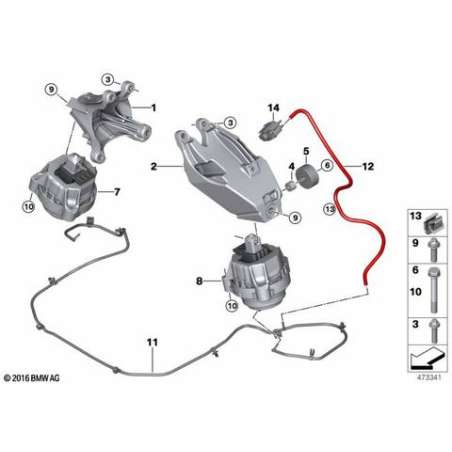 support moteur gauche