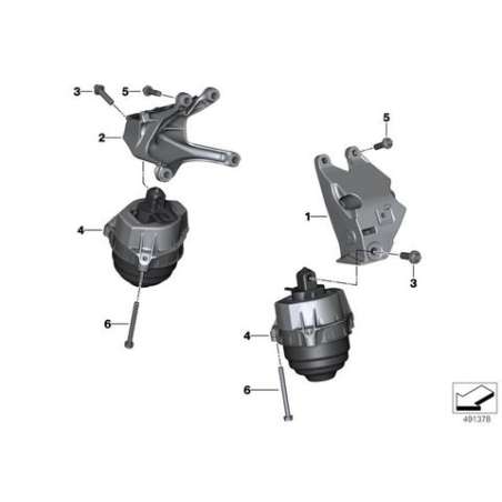 support moteur gauche
