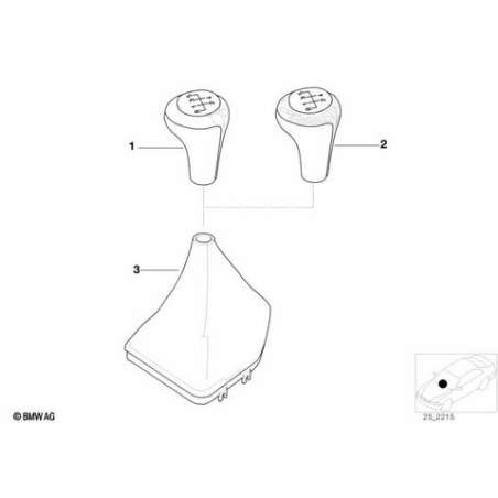 Bouton commande cuir/revêtem.aluminium