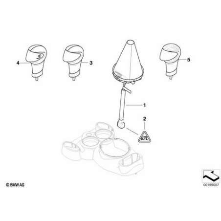 Cache de pommeau de boite steptronic