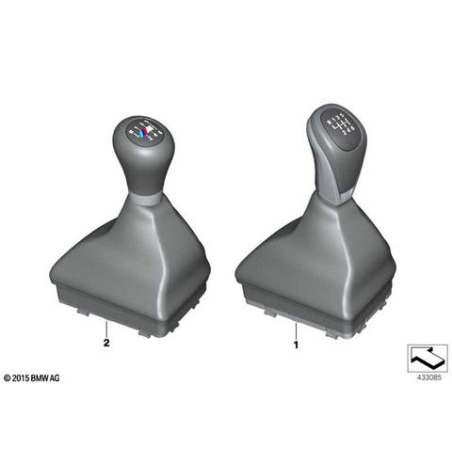 Pommeau plastique avec soufflet/6 vit.