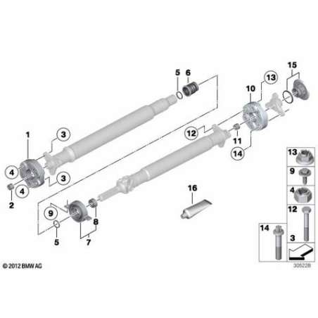 Palier intermediaire aluminium
