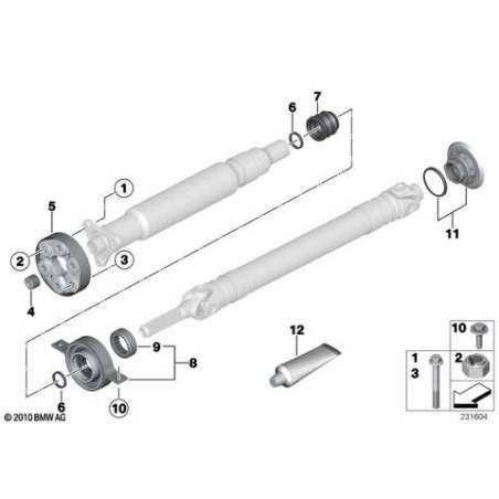 Palier intermediaire aluminium