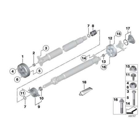 Palier intermediaire aluminium