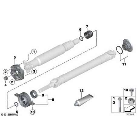 Palier intermediaire aluminium