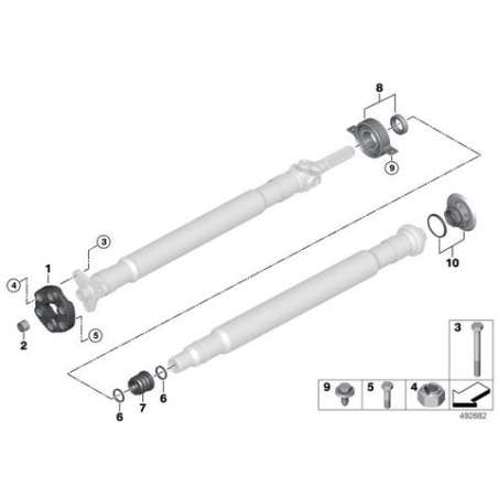 Palier central aluminium