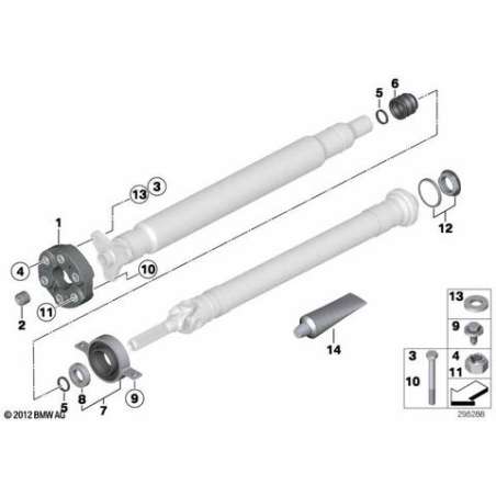 Palier intermediaire aluminium