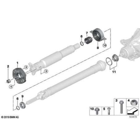 Palier intermediaire aluminium