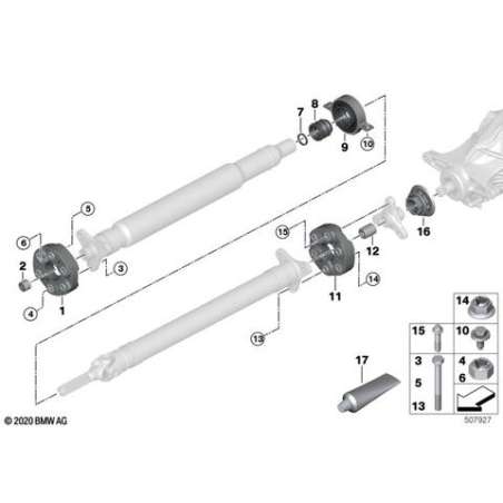 Palier intermediaire aluminium