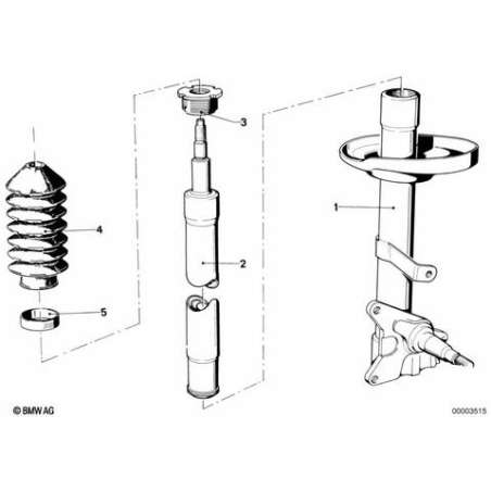 Jambe de suspension avant droite