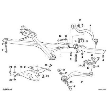 Bras de suspension droit en aluminium