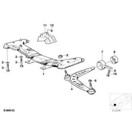 Bras de suspension droit en acier