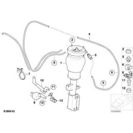 Jambe de suspension d'air AV gauche