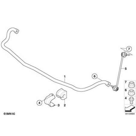 Support de fixation-barre stabilisatrice