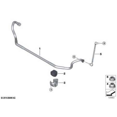 Support oscillant AV gauche