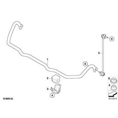 Support de fixation-barre stabilisatrice