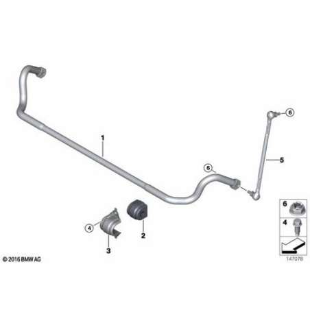 Support oscillant AV gauche