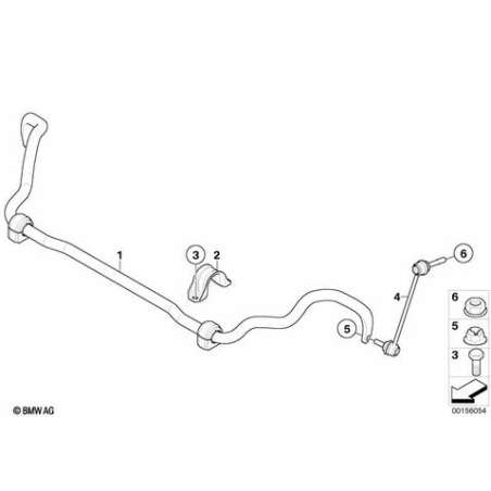 Support oscillant AV gauche