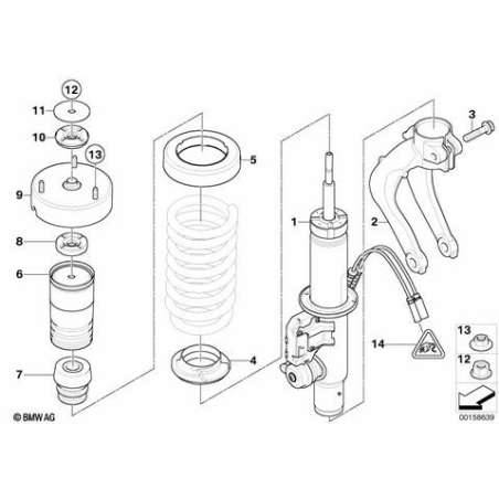 Jambe de suspension avant droite