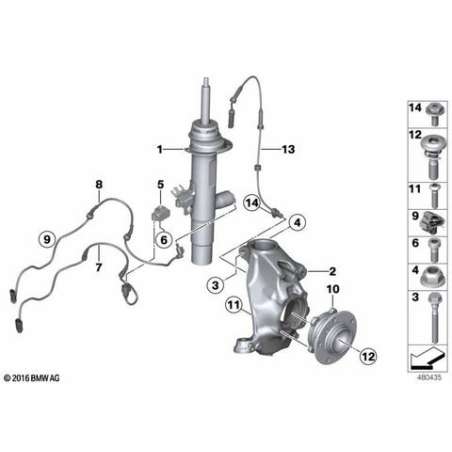 Jambe de suspension avant gauche