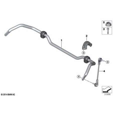 Barre antiroulis avant avec silentbloc