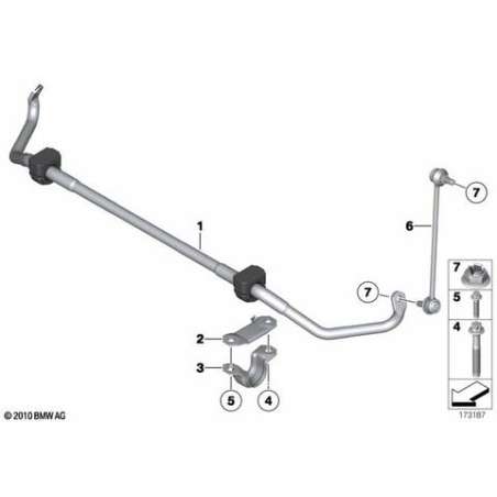 Support oscillant avant