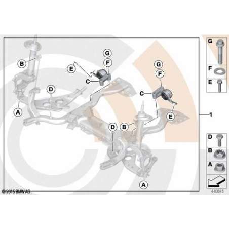 Kit rép. palier élastique bras transvers