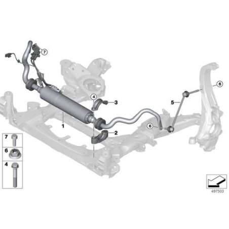 Support oscillant AV droite