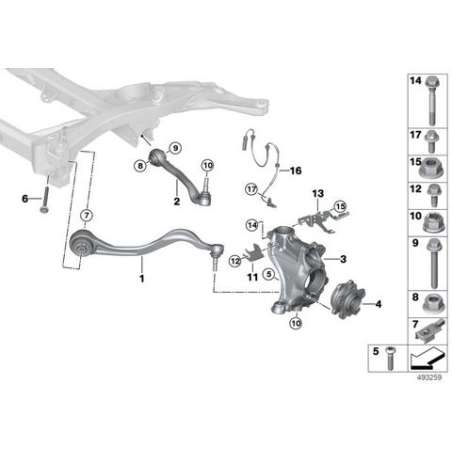 Pivot fusée correction carrossage droit