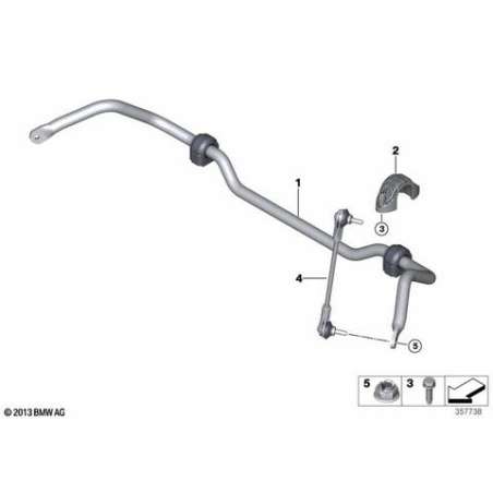 Barre antiroulis avant avec silentbloc