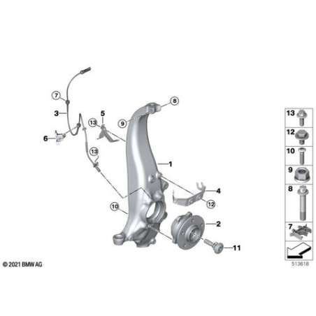 Support flexible frein avant gauche