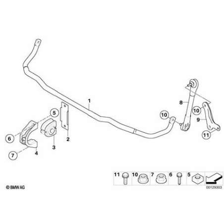 Support oscillant gauche