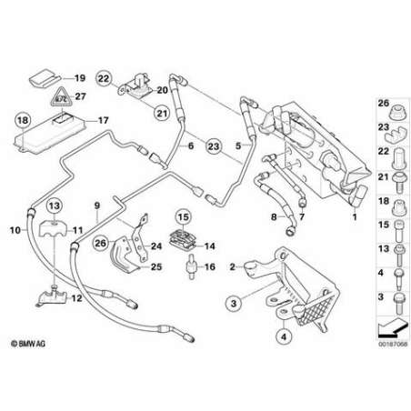Conduite de pression moteur oscillant