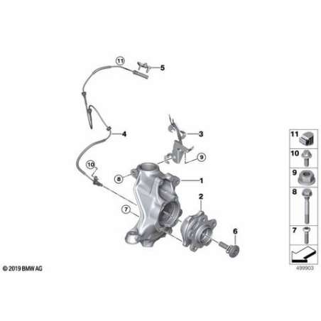 Pivot fusée correction carrossage droit