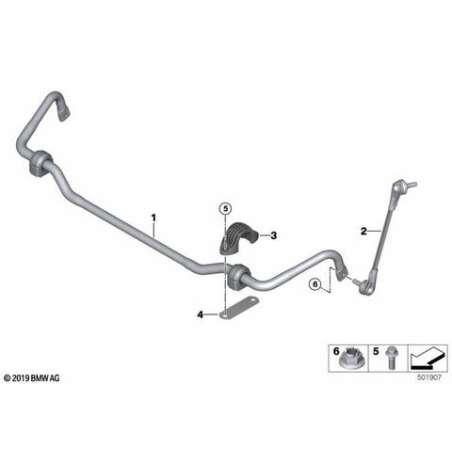 Support oscillant AV droite