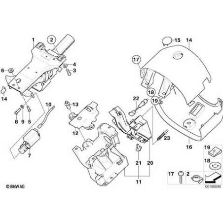 Support avec tube-colonne de direction
