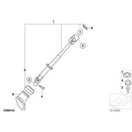 Kit rép. arbre de direction inférieur