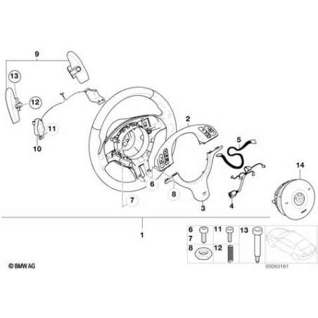 Volant sport M cuir airbag SMG