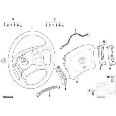 Câble-adaptateur du module d'airbag