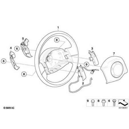 Bouton droit de l'avertisseur sonore
