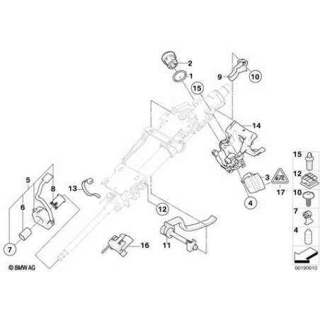 Douille maintien p capteur angle braqua.